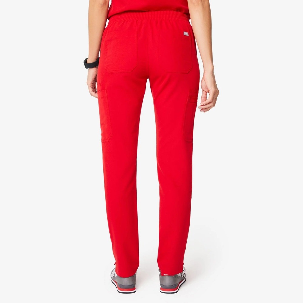 Figs High Waisted Yola Skinny Red Stretch Anti-Wrinkle Scrub Pants Size XXS - Picture 3 of 12